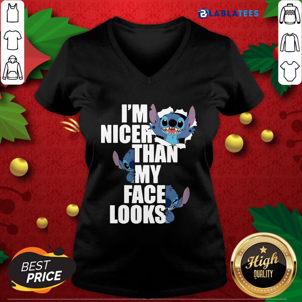 Great Stitch I'm Nicer Than My Face Looks Shirt - Image 3