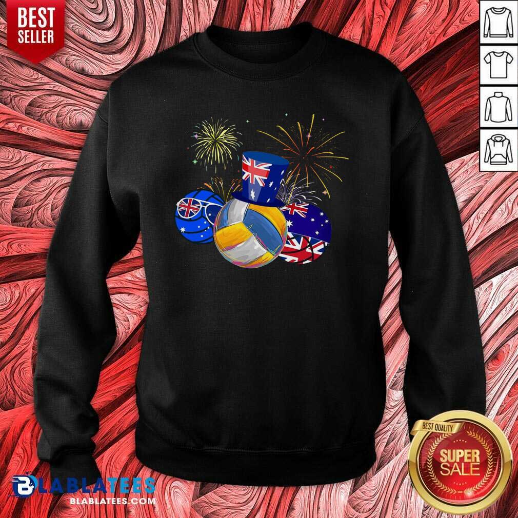 Great Volleyball Australia Flag Happy Day Shirt - Image 5