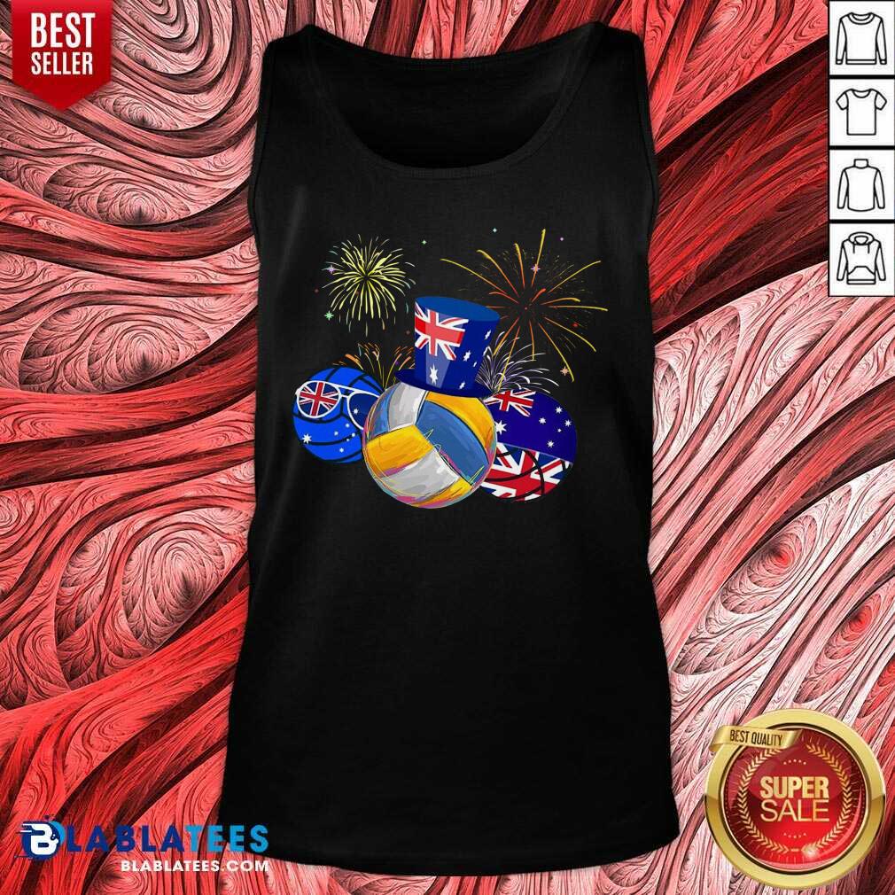 Great Volleyball Australia Flag Happy Day Shirt - Image 4