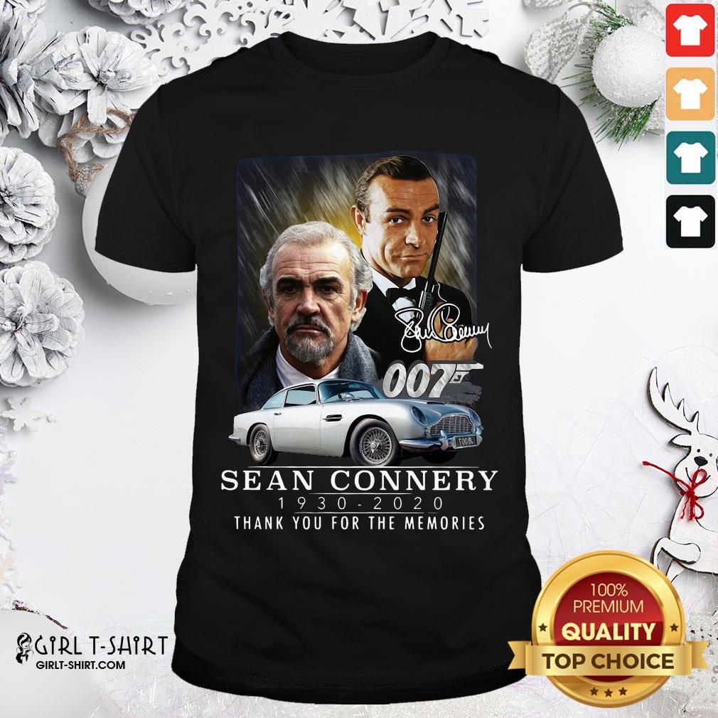 Green 007 Sean Connery 1930 2020 Thank You For The Memories Signature Shirt