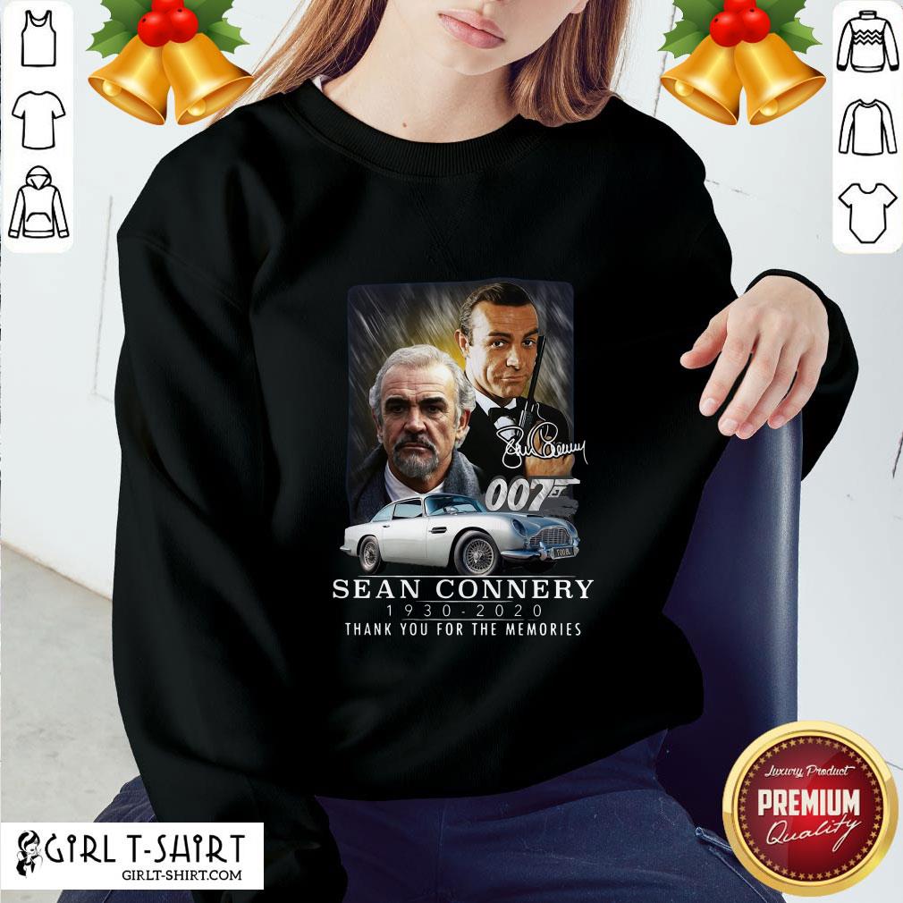 Green 007 Sean Connery 1930 2020 Thank You For The Memories Signature Shirt - Image 4