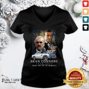 Alternative view of Green 007 Sean Connery 1930 2020 Thank You For The Memories Signature Shirt