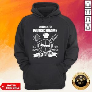 Alternative view of Grillmeister Wunschname Der Mann Der Mythos Die Legende Shirt
