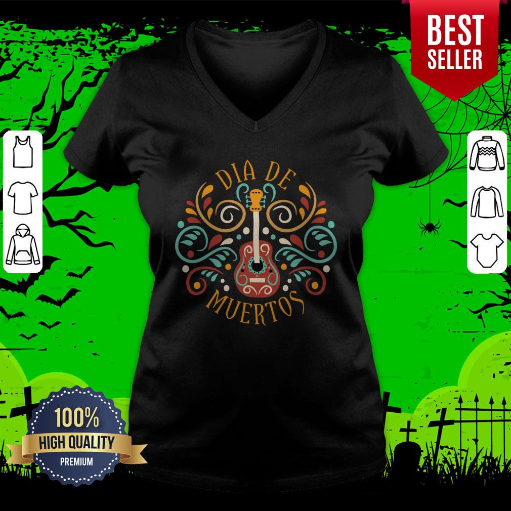 Guitar Day Of The Dead Dia De Muertos Shirt - Image 4