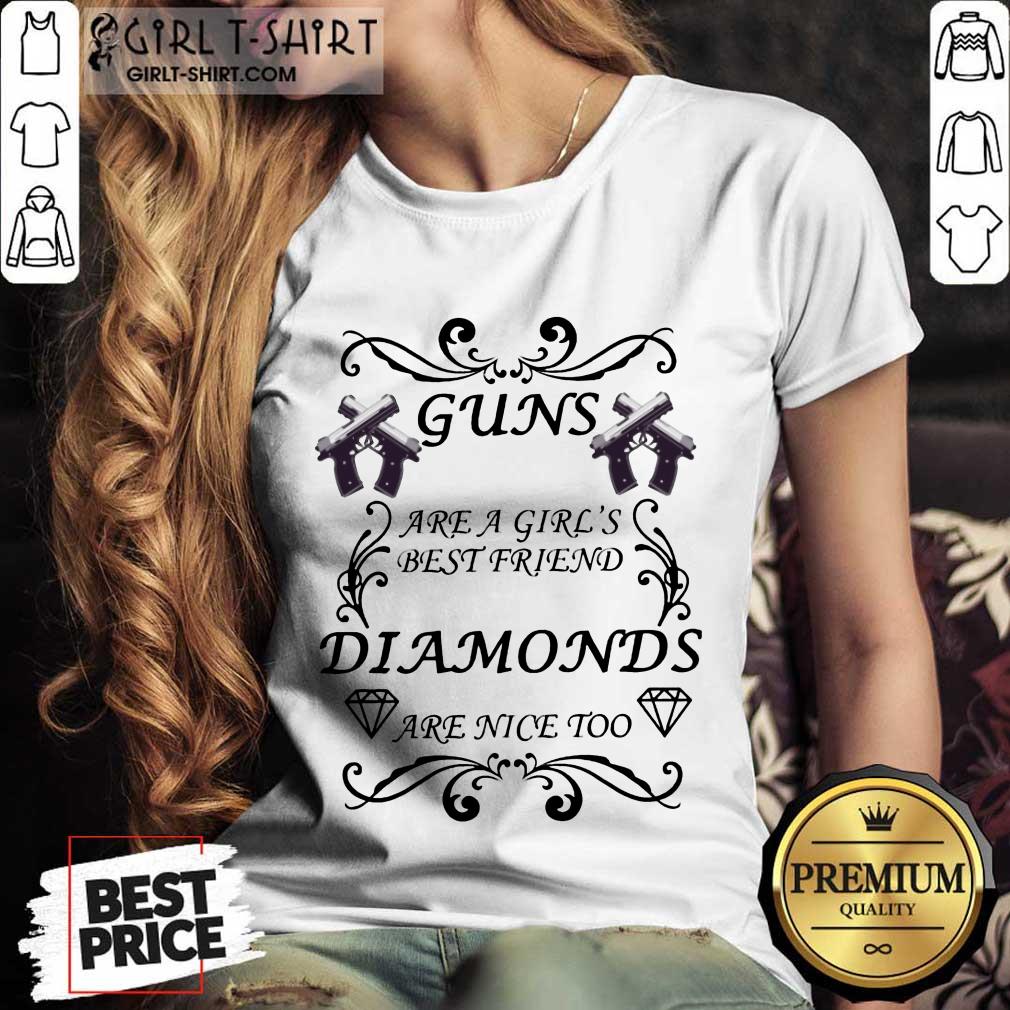 Guns Are A Girl's Best Friend Diamonds Shirt - Image 2