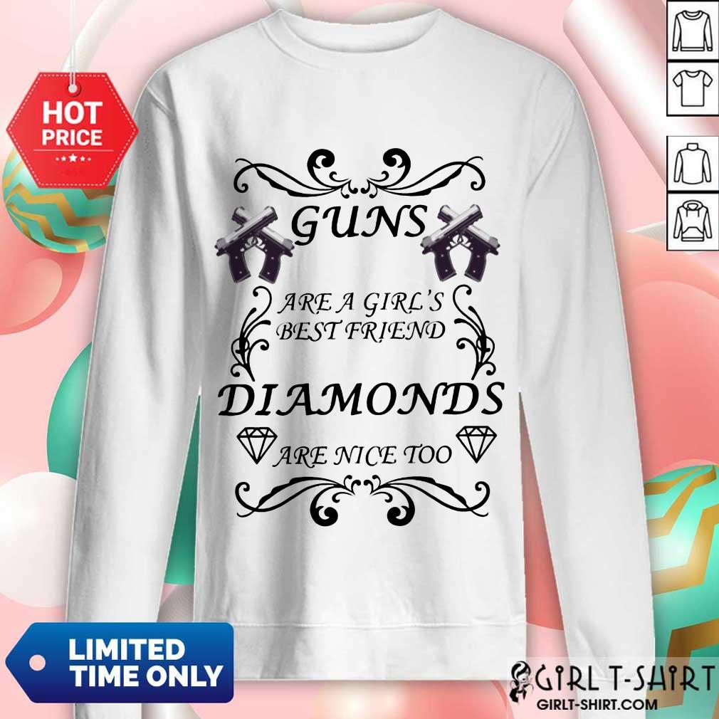 Guns Are A Girl's Best Friend Diamonds Shirt - Image 4