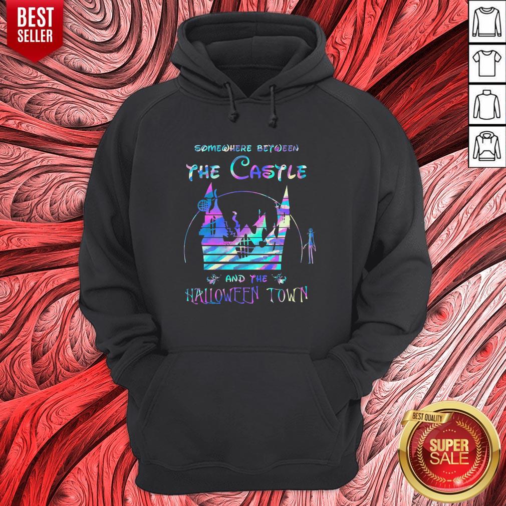 Top Somewhere Between The Castle And The Halloween Town Shirt - Image 2