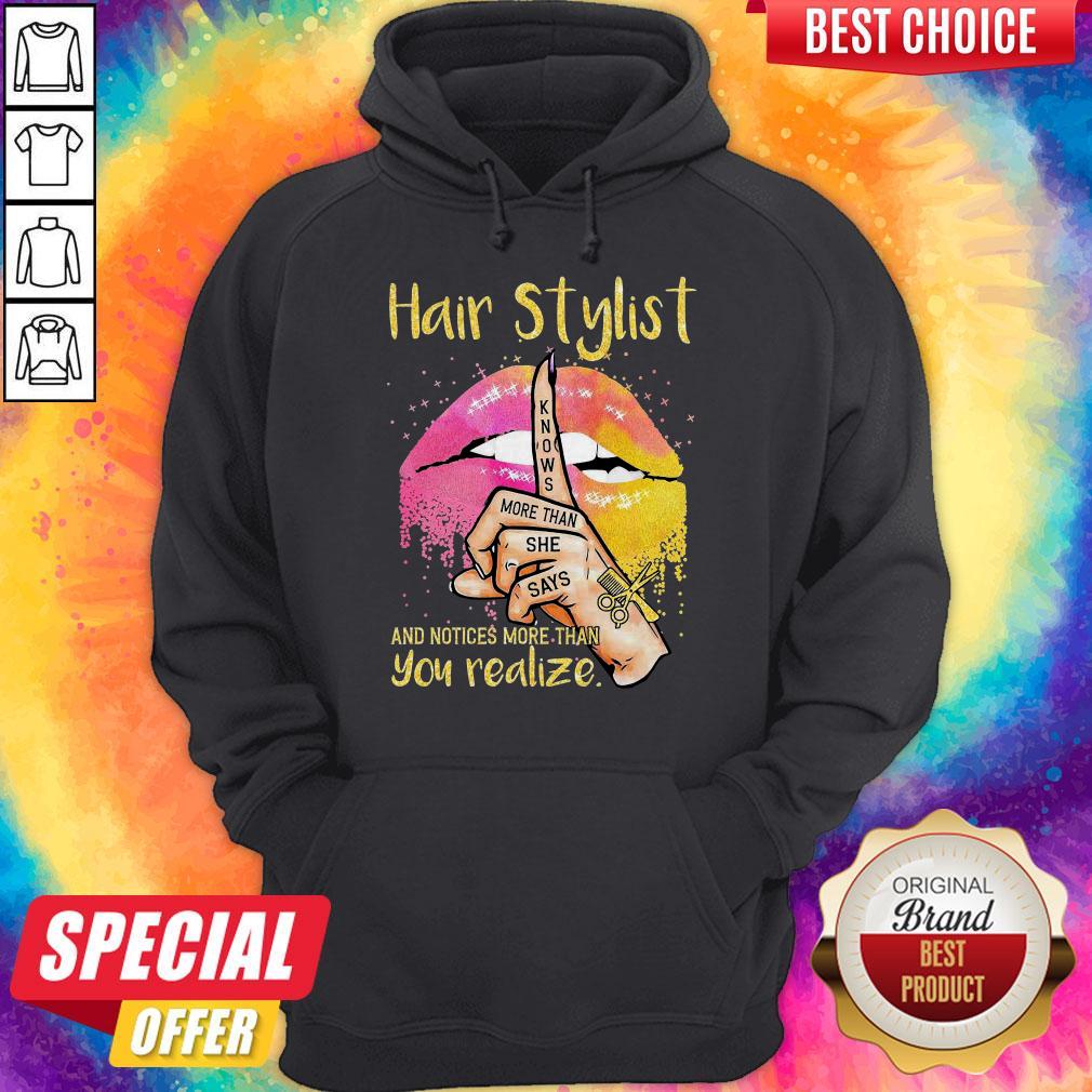 Hair Stylist Lip Knows More Than She Says And Notices More Than You Realize Diamond Shirt - Image 5
