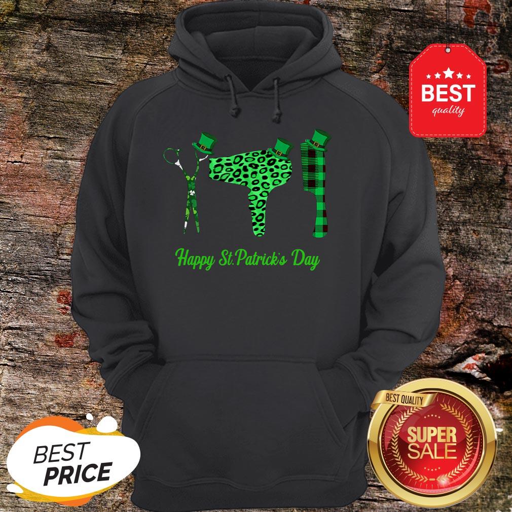 Hairstylist Happy St Patrick’s Day Hairdresser Tools Gift Shirt - Image 2