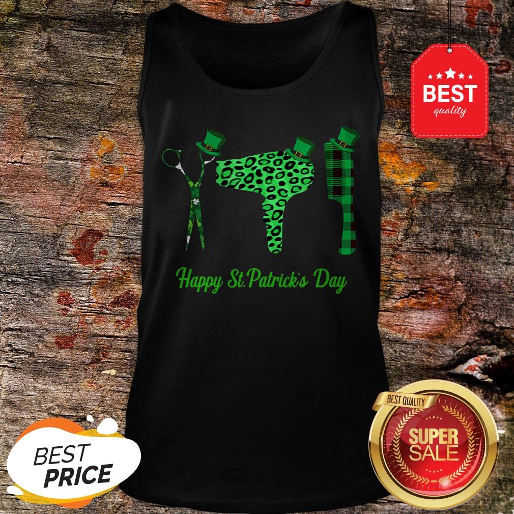 Hairstylist Happy St Patrick’s Day Hairdresser Tools Gift Shirt - Image 4
