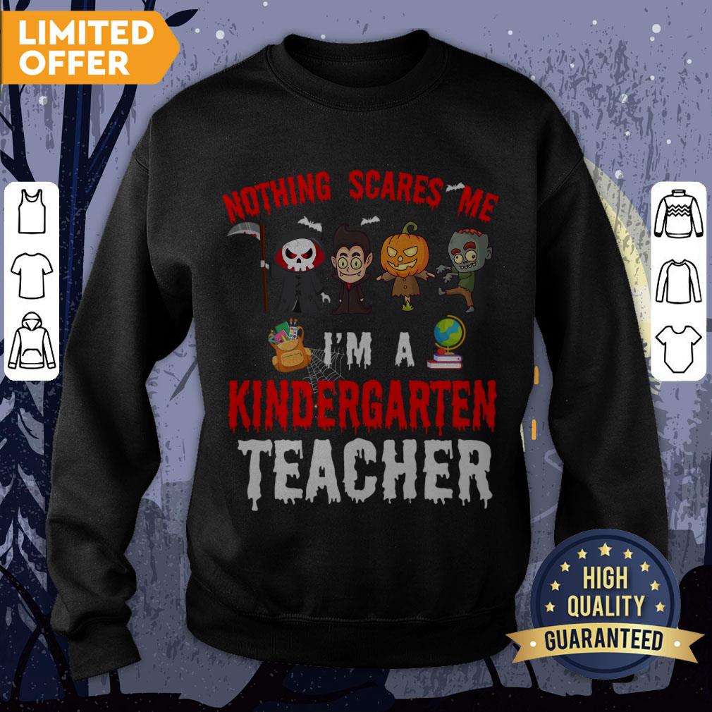 Halloween 1st Grade Teacher Apparel Nothing Scares Me Shirt - Image 4