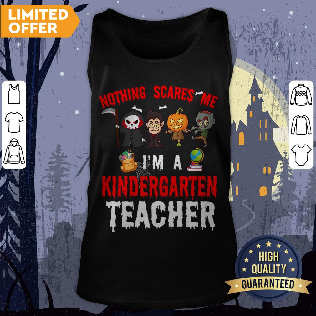 Halloween 1st Grade Teacher Apparel Nothing Scares Me Shirt - Image 2