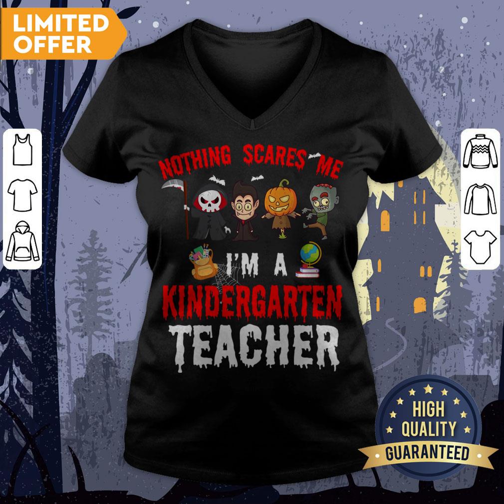 Halloween 1st Grade Teacher Apparel Nothing Scares Me Shirt - Image 3