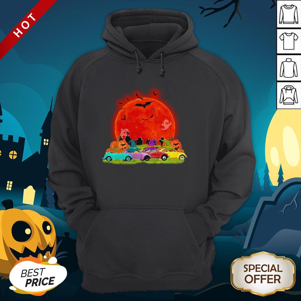 Halloween Color Cars Pumpkin Moon Shirt - Image 5