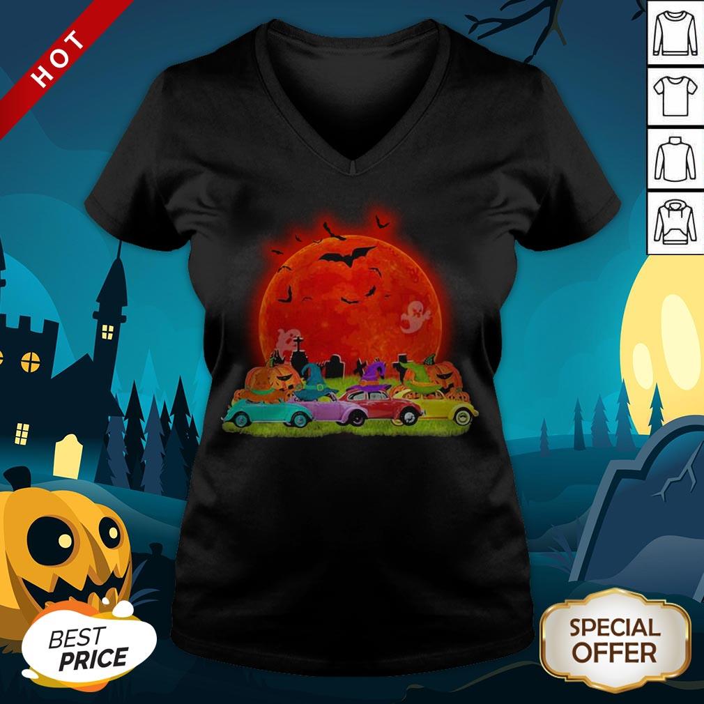 Halloween Color Cars Pumpkin Moon Shirt - Image 3