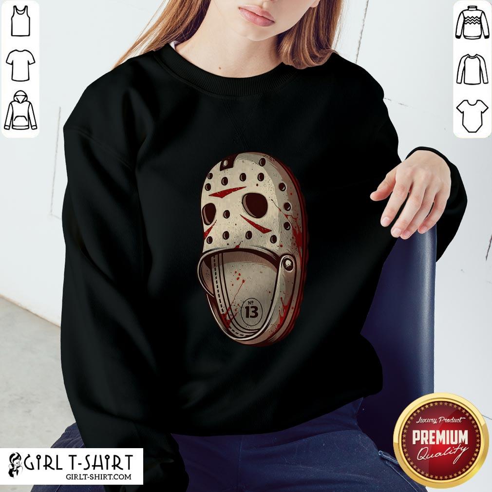 Halloween Crocs Jason Voorhees No 13 Shirt - Image 4