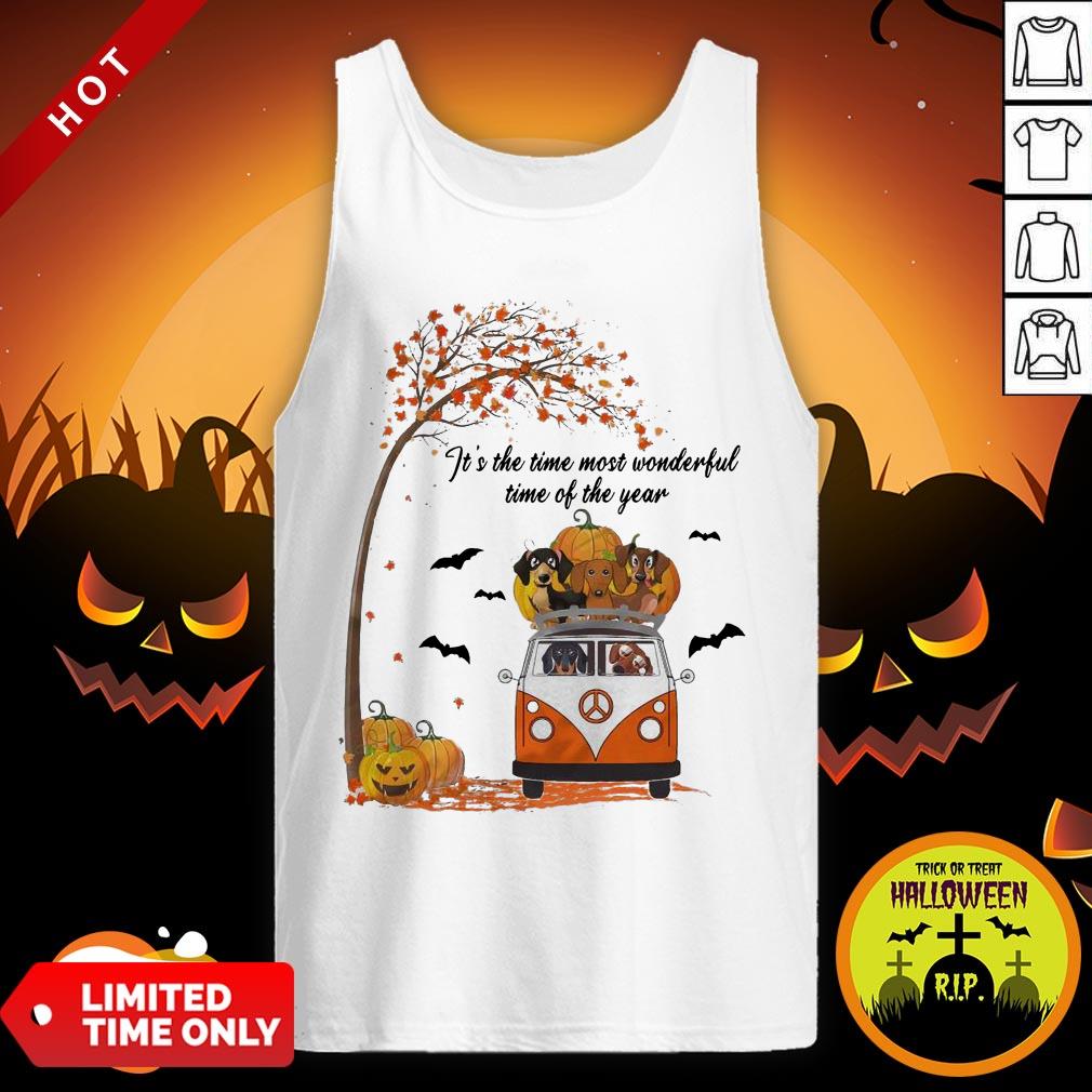 Halloween Dachshund Chibi It’s The Time Most Wonderful Time Of The Year Shirt - Image 3