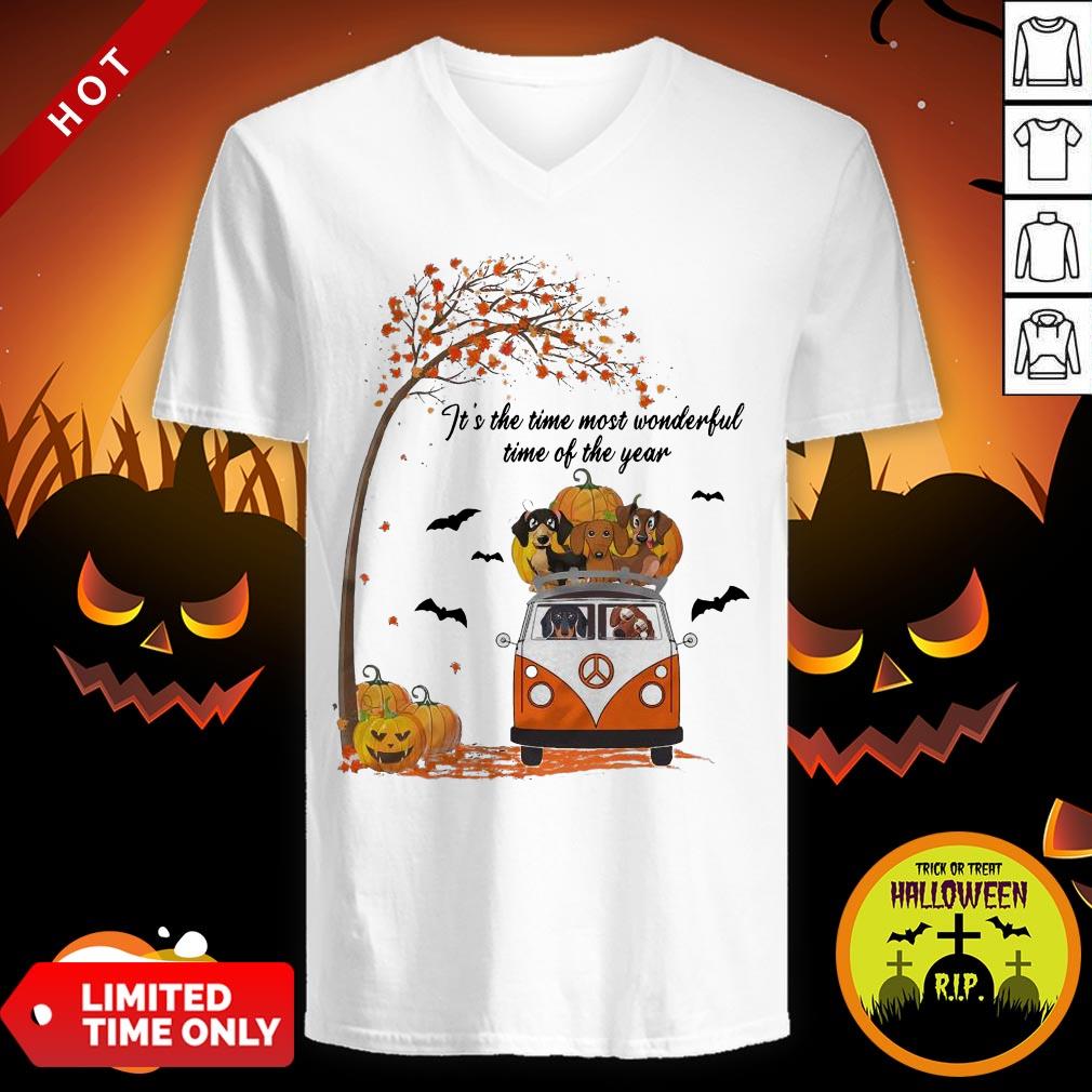 Halloween Dachshund Chibi It’s The Time Most Wonderful Time Of The Year Shirt - Image 2