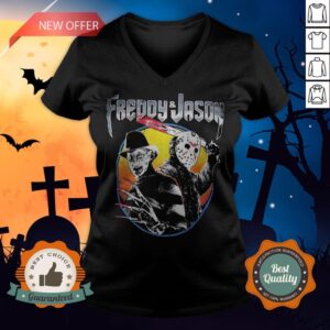 Alternative view of Halloween Freddy And Jason Vintage Shirt