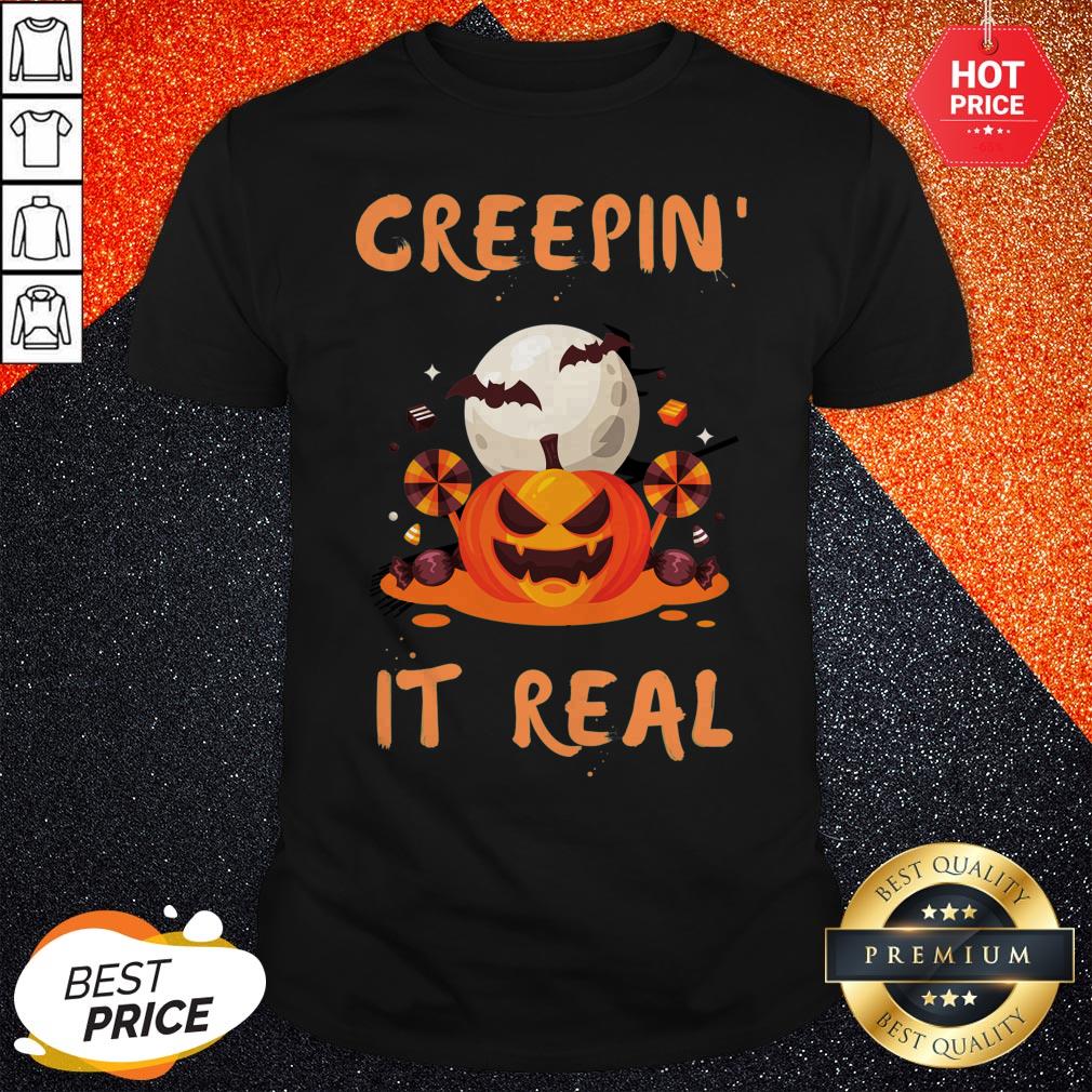 Halloween Funny Gift Pumpkin Greepin' It Real Shirt