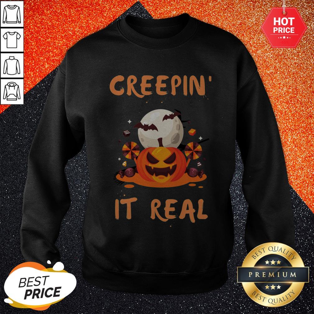 Halloween Funny Gift Pumpkin Greepin' It Real Shirt - Image 4