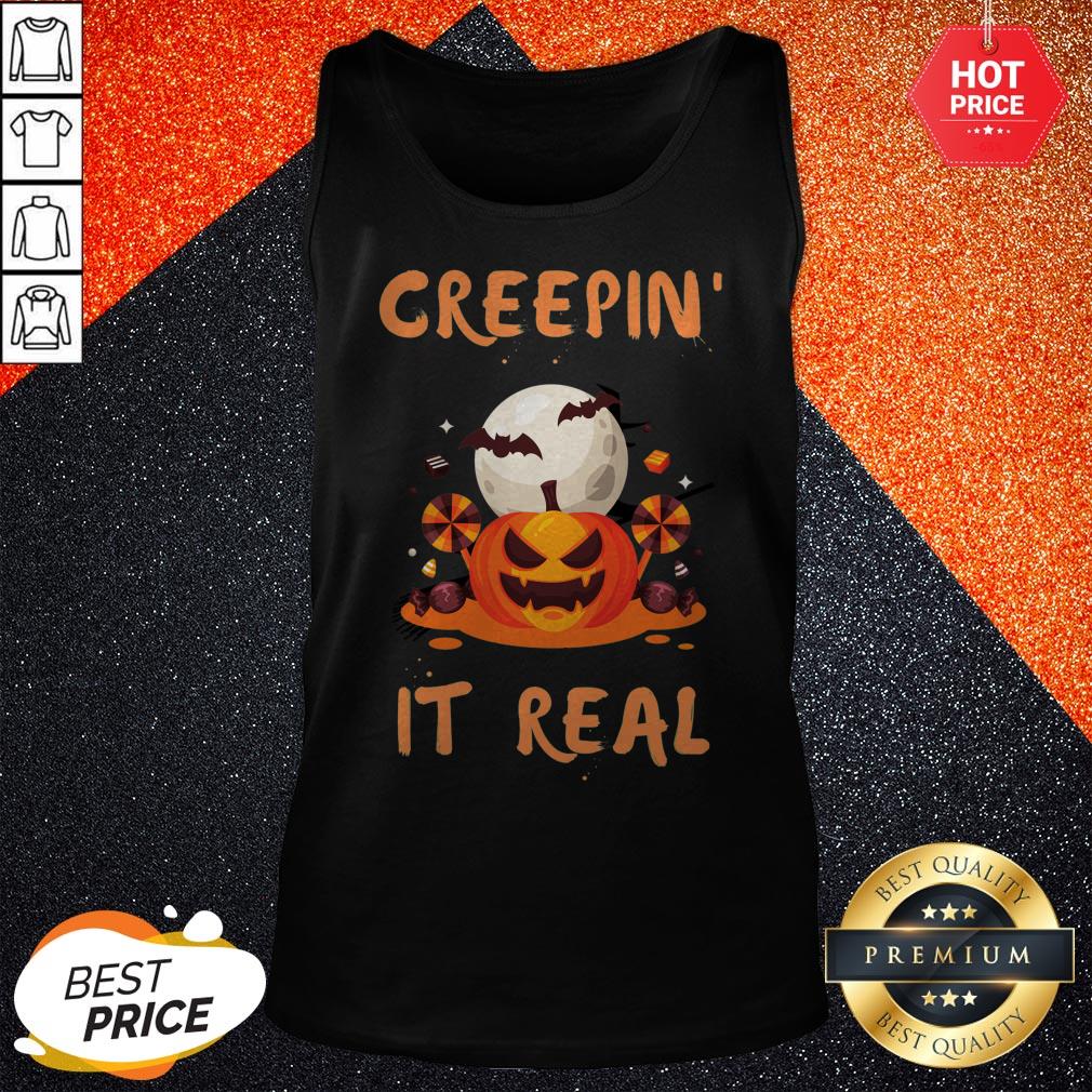 Halloween Funny Gift Pumpkin Greepin' It Real Shirt - Image 3