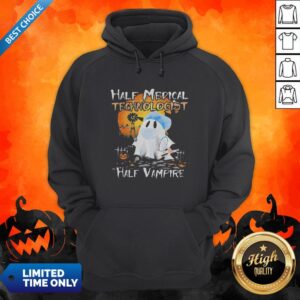 Alternative view of Halloween Ghost Half Medical Technologist Half Vampire Shirt