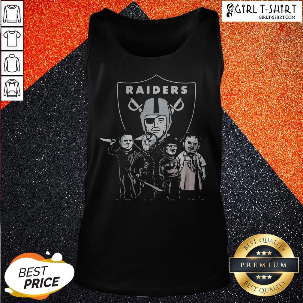 Halloween Horror Characters Oklahoma Raiders Shirt - Image 3