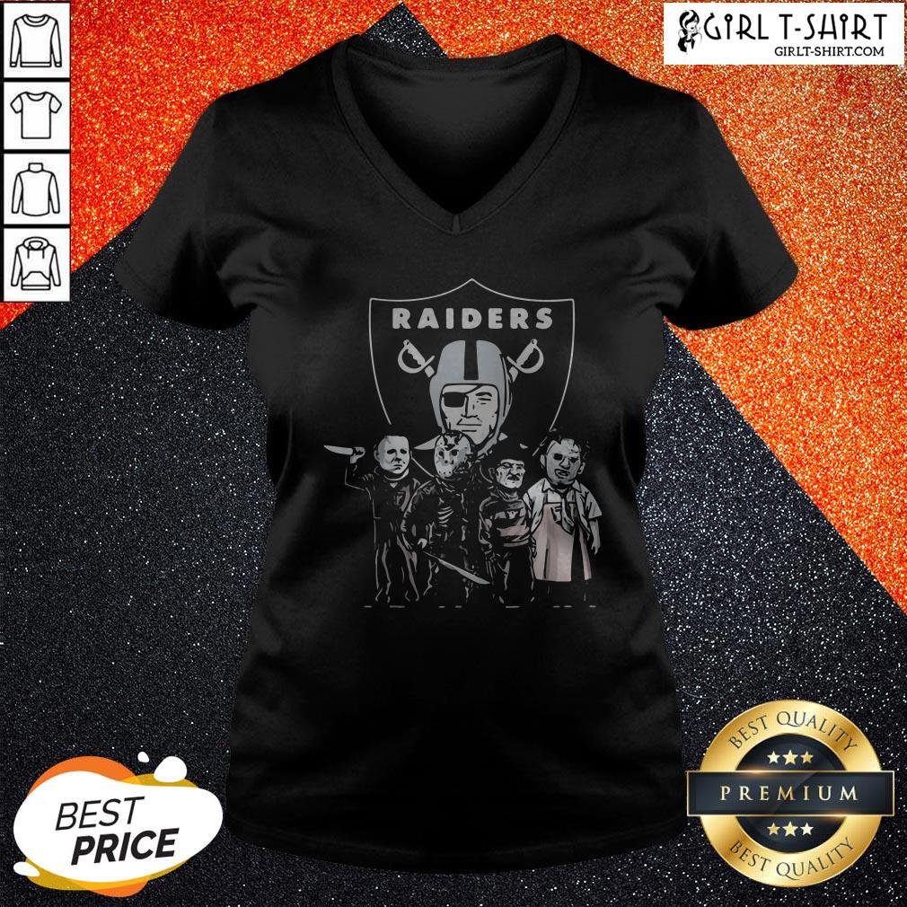 Halloween Horror Characters Oklahoma Raiders Shirt - Image 2