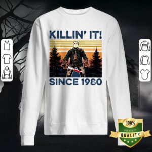 Alternative view of Halloween Jason Voorhees Killin It Since 1978 Vintage Retro Mountain Shirt