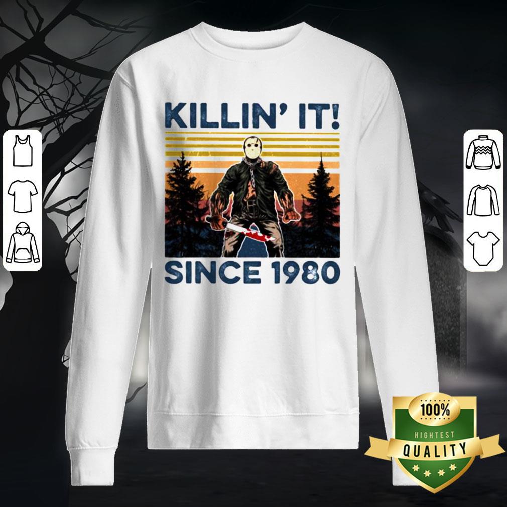 Halloween Jason Voorhees Killin It Since 1978 Vintage Retro Mountain Shirt - Image 2