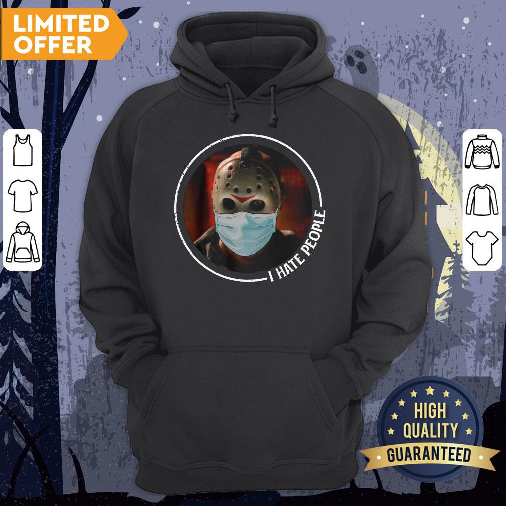 Halloween Jason Voorhees Mask I Hate People Shirt - Image 5