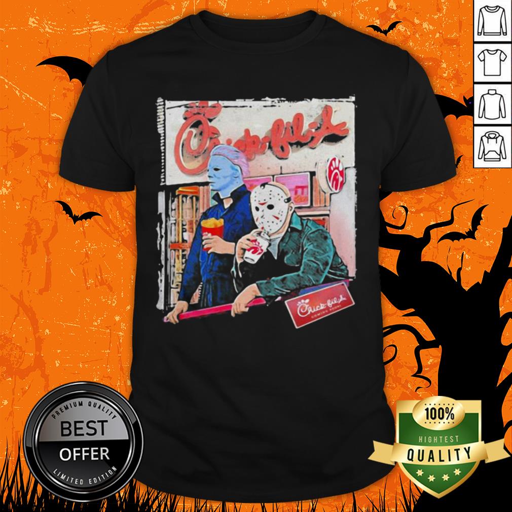 Halloween Jason Voorhees Michael Myers Chick Fil A Shirt