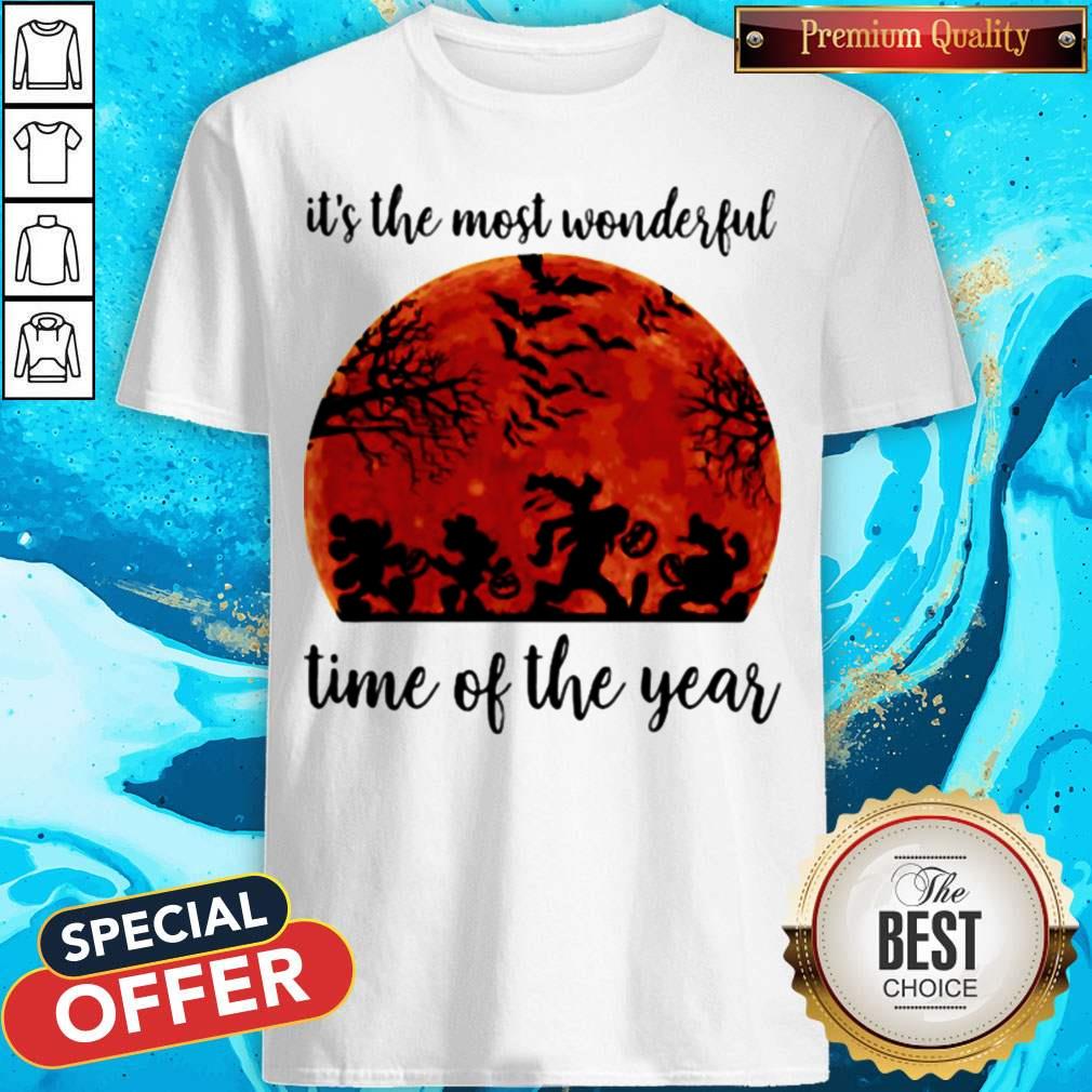 Halloween Mickey Mouse And Friends Its The Most Wonderful Time Of The Year Sunset Shirt