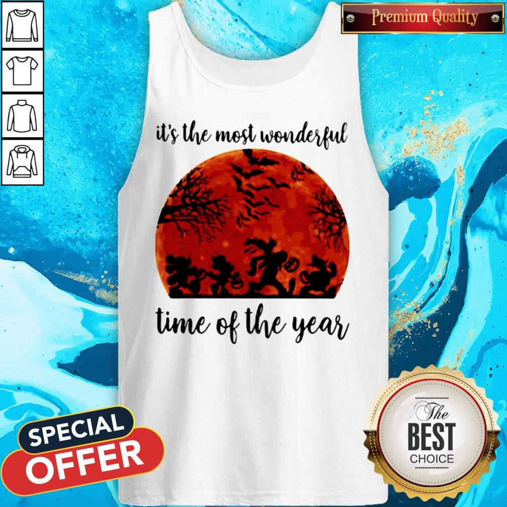Halloween Mickey Mouse And Friends Its The Most Wonderful Time Of The Year Sunset Shirt - Image 4