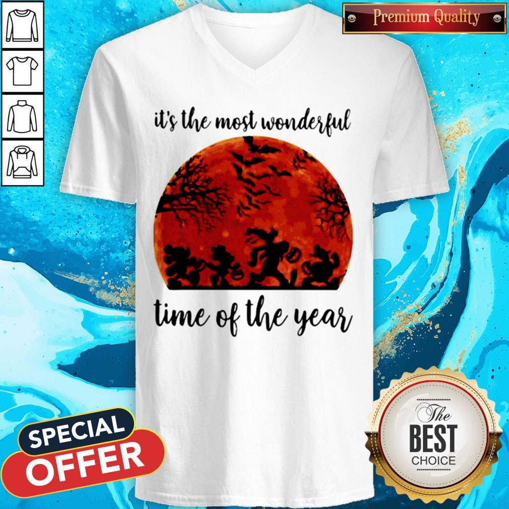 Halloween Mickey Mouse And Friends Its The Most Wonderful Time Of The Year Sunset Shirt - Image 3
