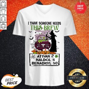 Alternative view of Halloween Nurse I Think Someone Needs This Brew Ativan 2 Haldol 5 Benadryl 50 Shirt