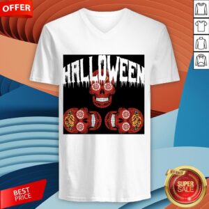 Alternative view of Halloween Smiling Sugar Skulls Day Dead Dia De Muertos Shirt
