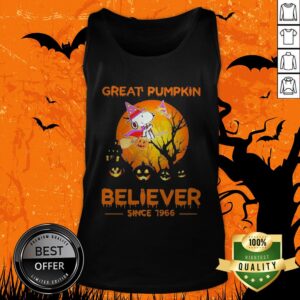 Alternative view of Halloween Snoopy And Woodstock Witch Great Pumpkin Believer Since 1966 Moon Shirt