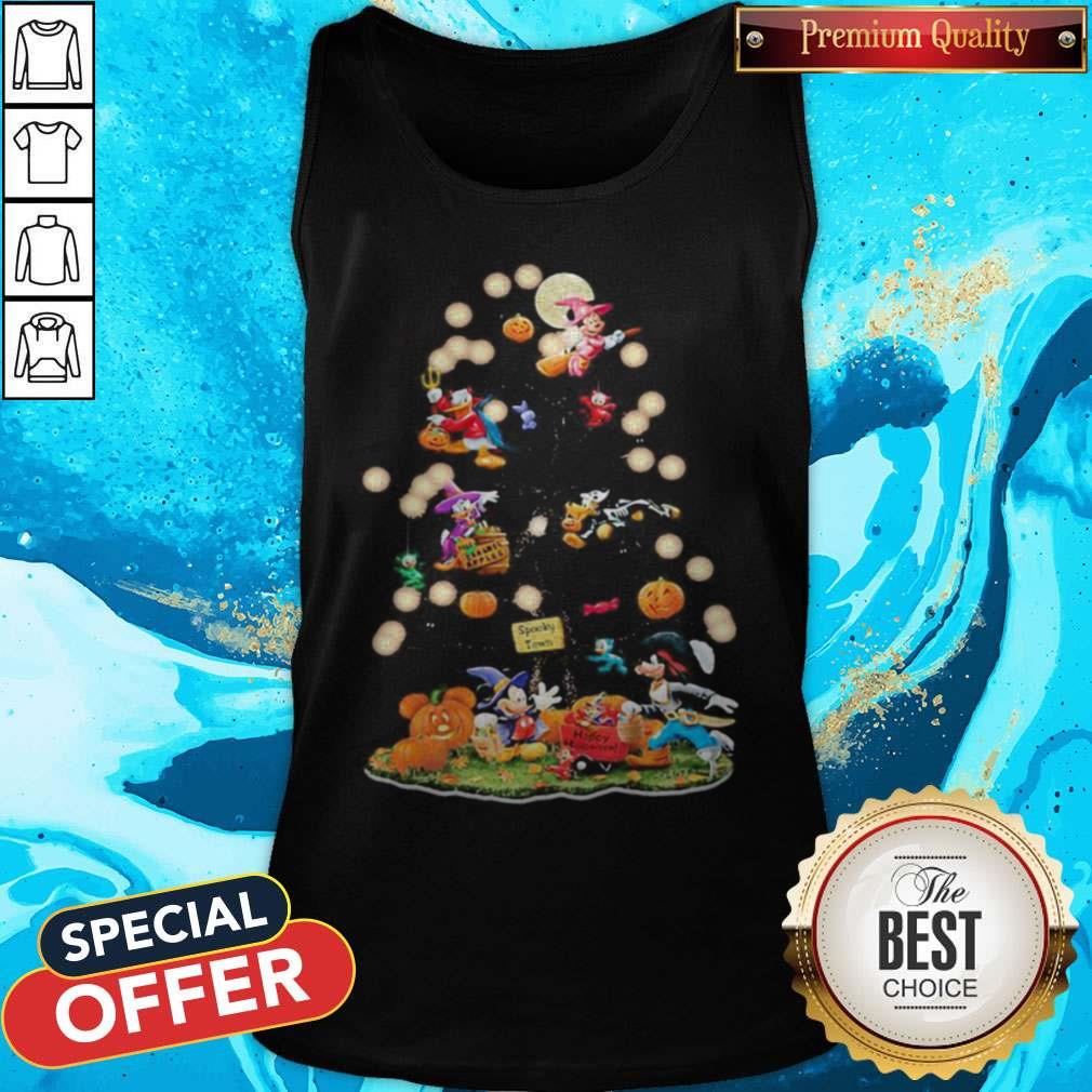 Halloween Tree Mickey Mouse Cartoon Characters Shirt - Image 5