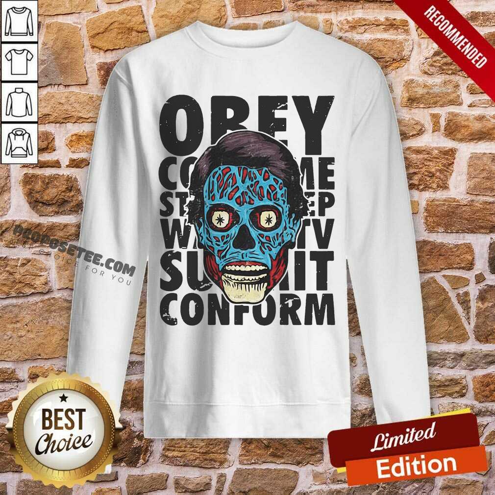 Happy Alien Propaganda They Live Orey Shirt - Image 5