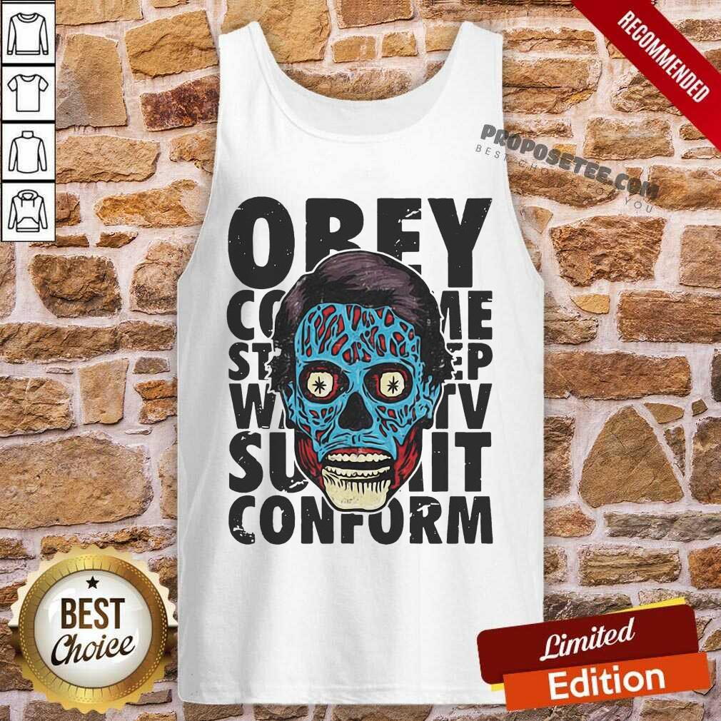 Happy Alien Propaganda They Live Orey Shirt - Image 4