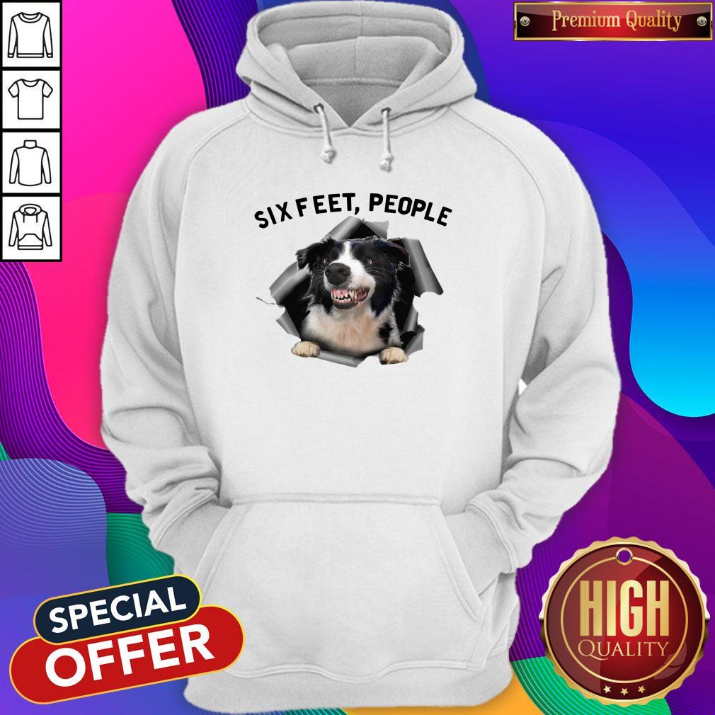 Happy Angry Border Collie Six Feet People Shirt - Image 5