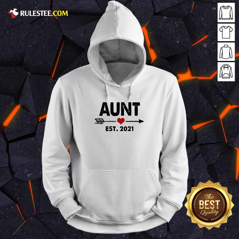 Happy Aunt Est 2021 Heart Shirt - Image 2