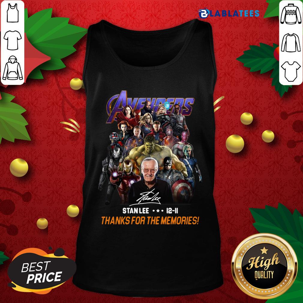 Happy Avenger Stan Lee 12-11 Thanks For The Memories Shirt - Image 3