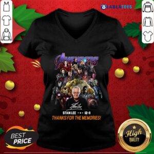 Alternative view of Happy Avenger Stan Lee 12-11 Thanks For The Memories Shirt