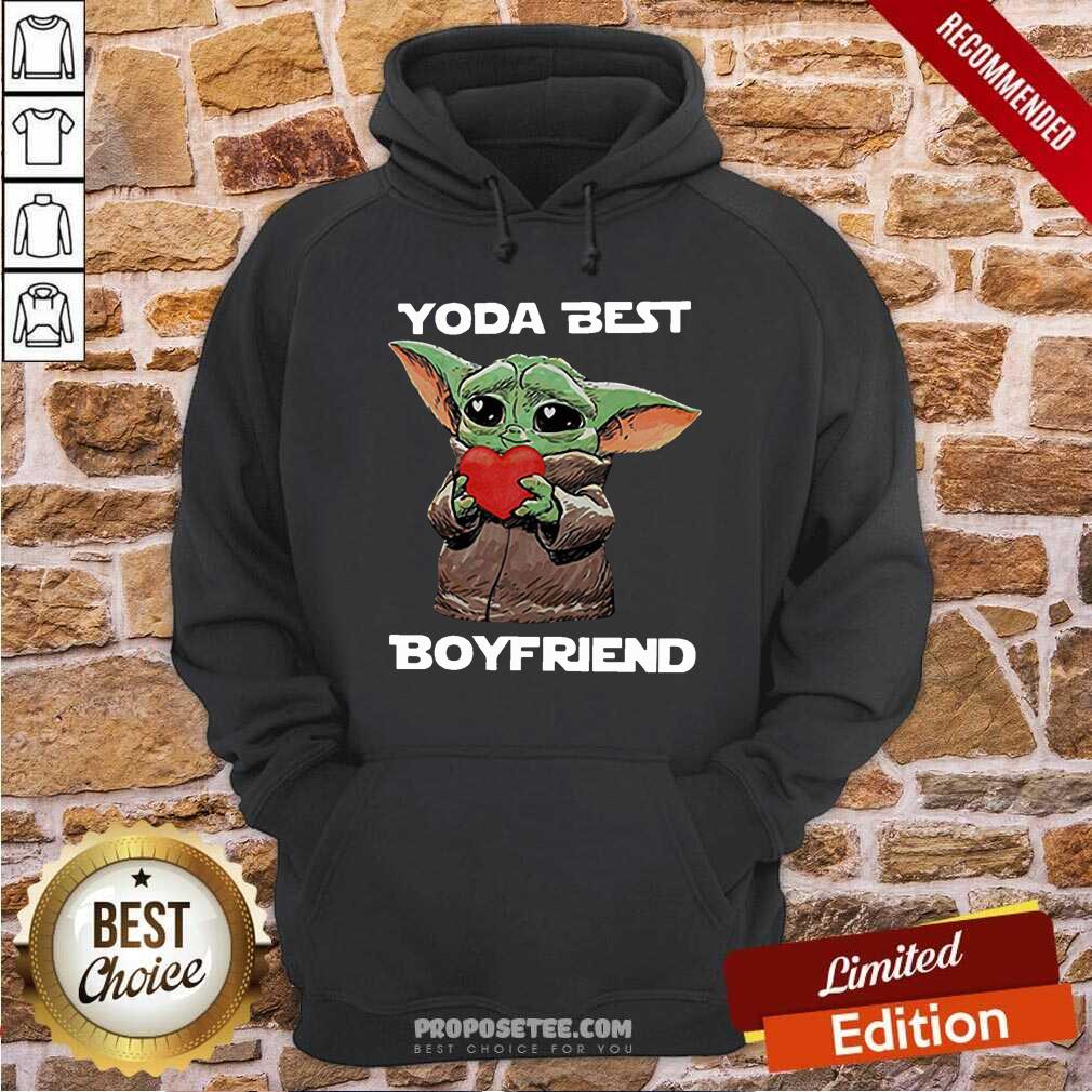 Happy Baby Yoda Hug Heart Best Boyfriend Shirt - Image 2