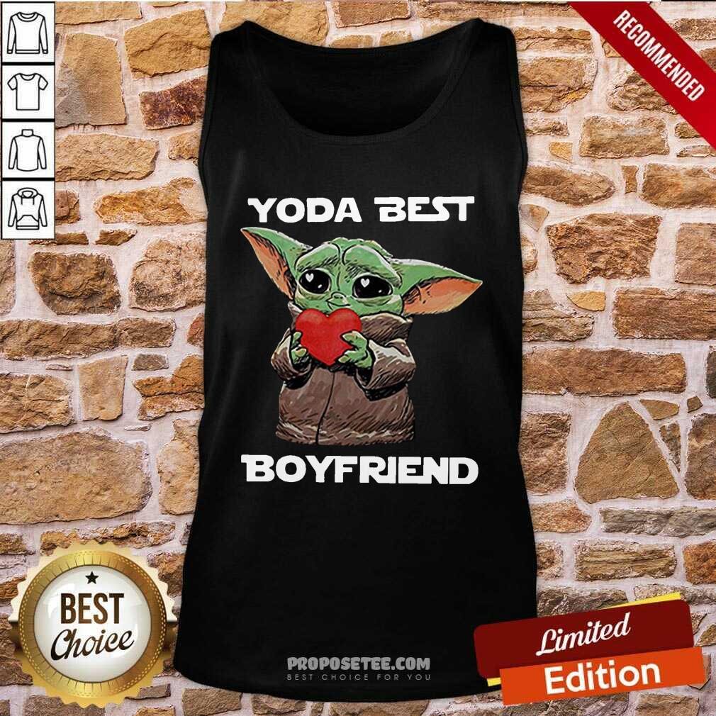 Happy Baby Yoda Hug Heart Best Boyfriend Shirt - Image 4