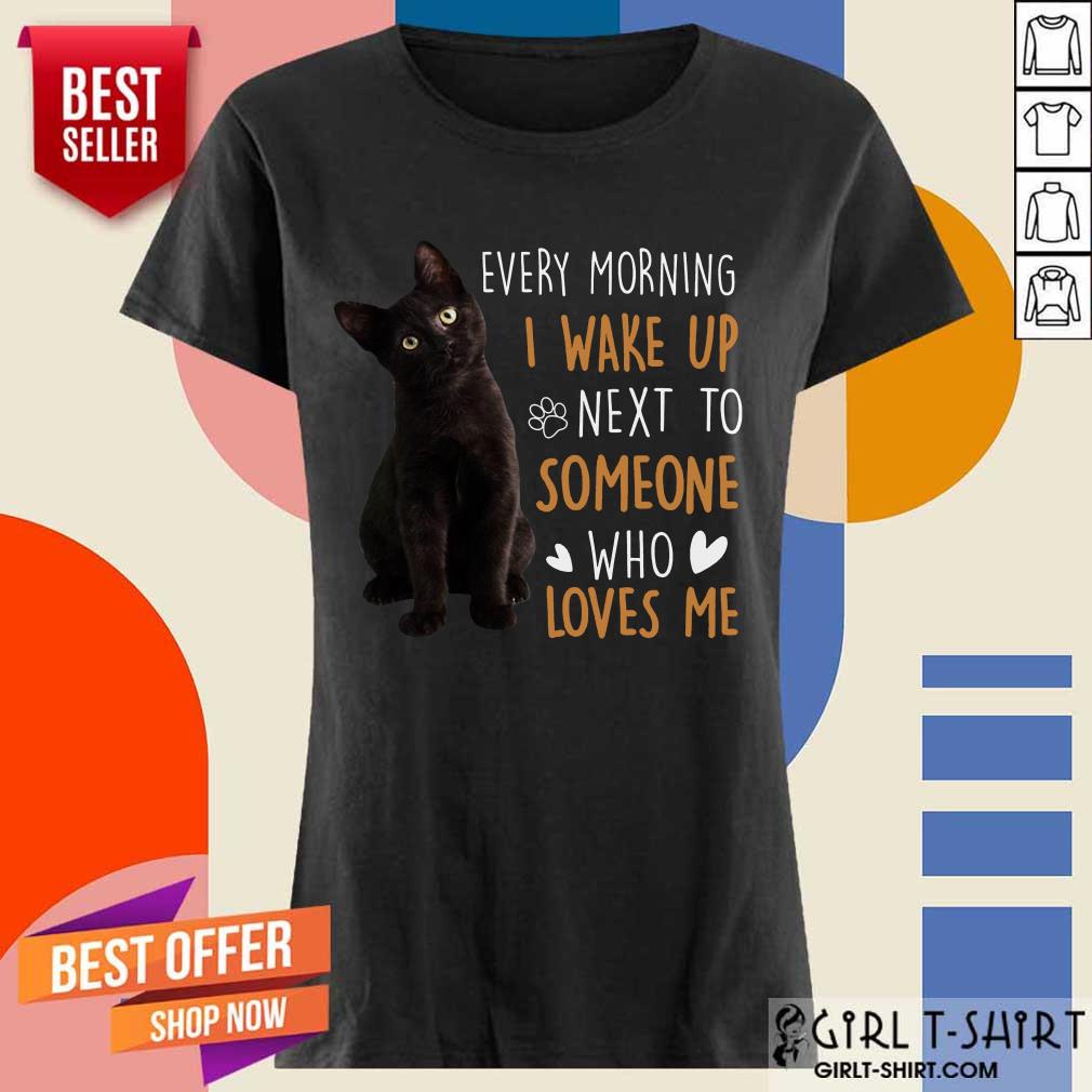 Happy Black Cat Every Loves Me 5 Shirt - Image 3