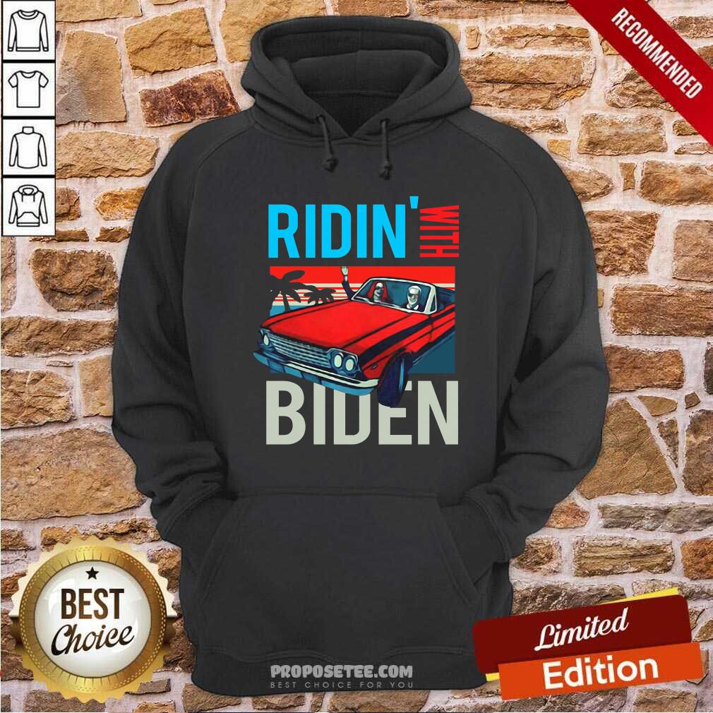 Happy Car Riding With Biden Kamala Harris Joe Biden Vintage Retro Shirt - Image 2